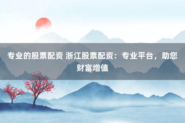 专业的股票配资 浙江股票配资：专业平台，助您财富增值