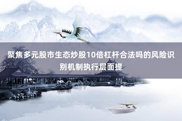 聚焦多元股市生态炒股10倍杠杆合法吗的风险识别机制执行层面提