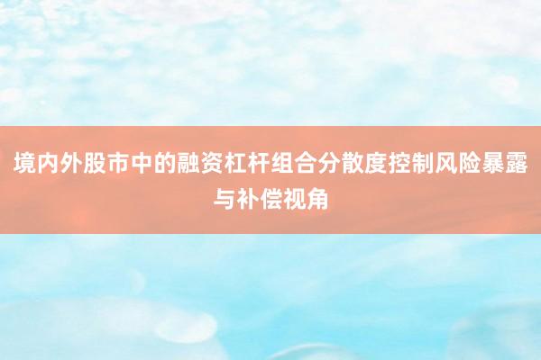 境内外股市中的融资杠杆组合分散度控制风险暴露与补偿视角