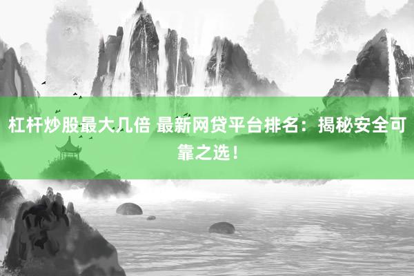 杠杆炒股最大几倍 最新网贷平台排名：揭秘安全可靠之选！